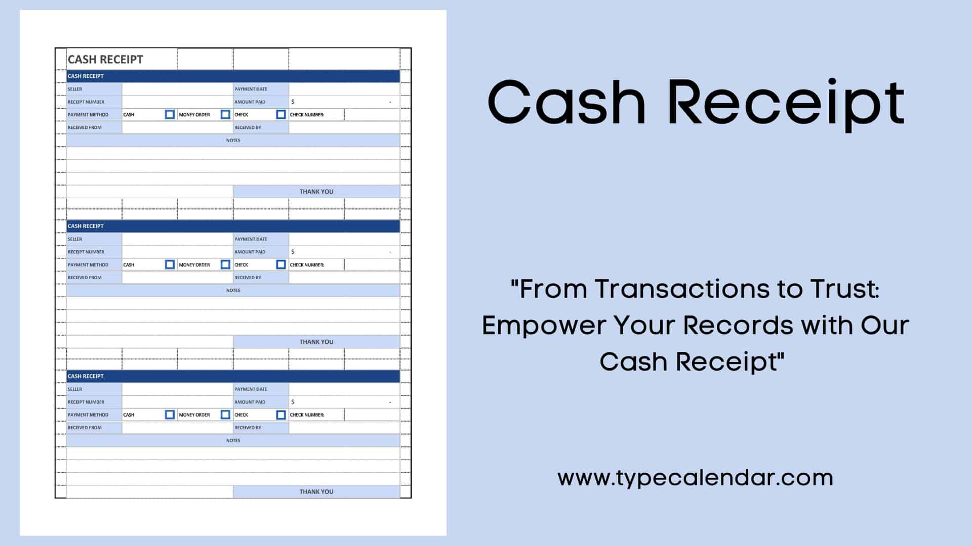 Free Printable Cash Receipt Template Free Printable Cash Receipt Template