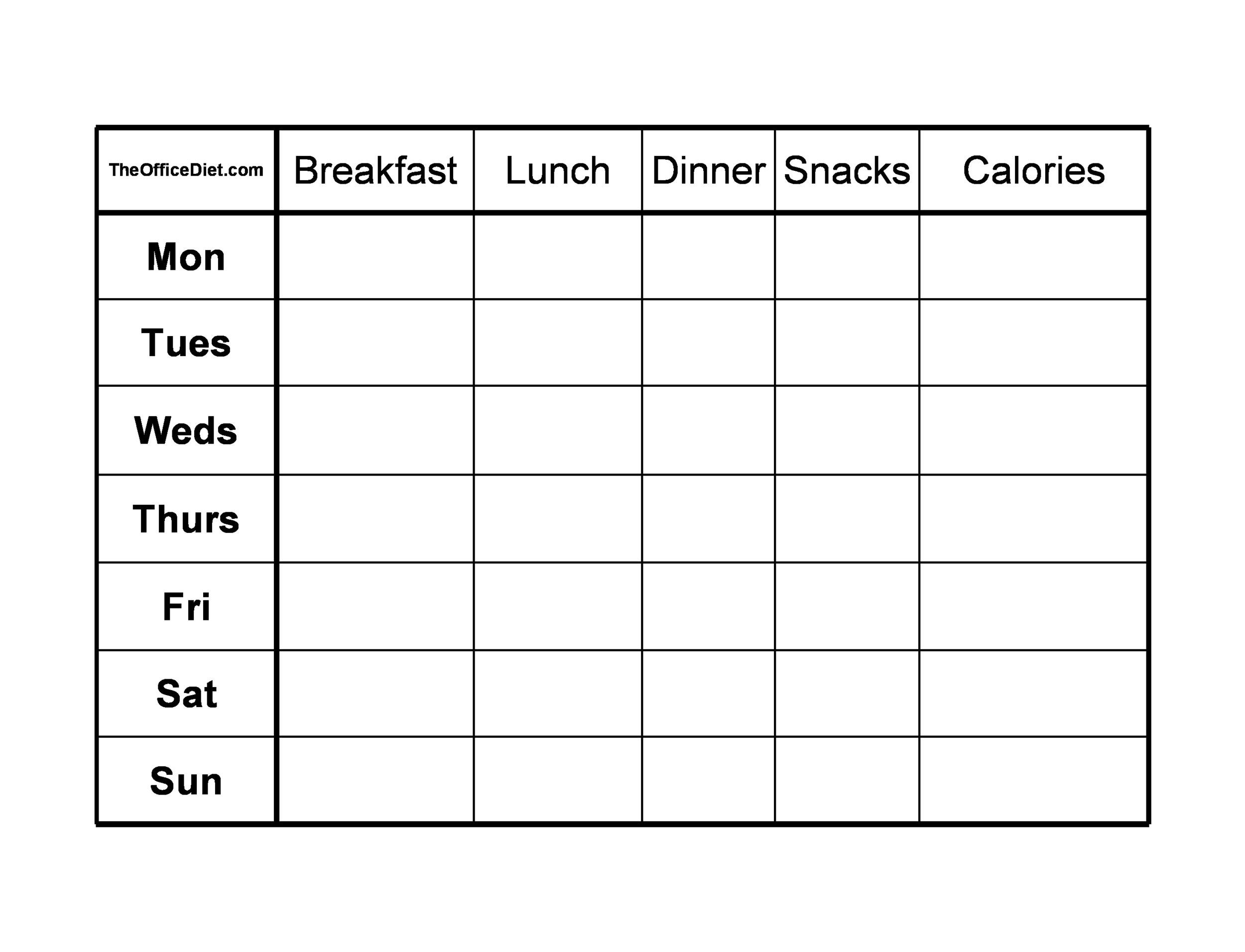 free printable food journal template free printable food journal template