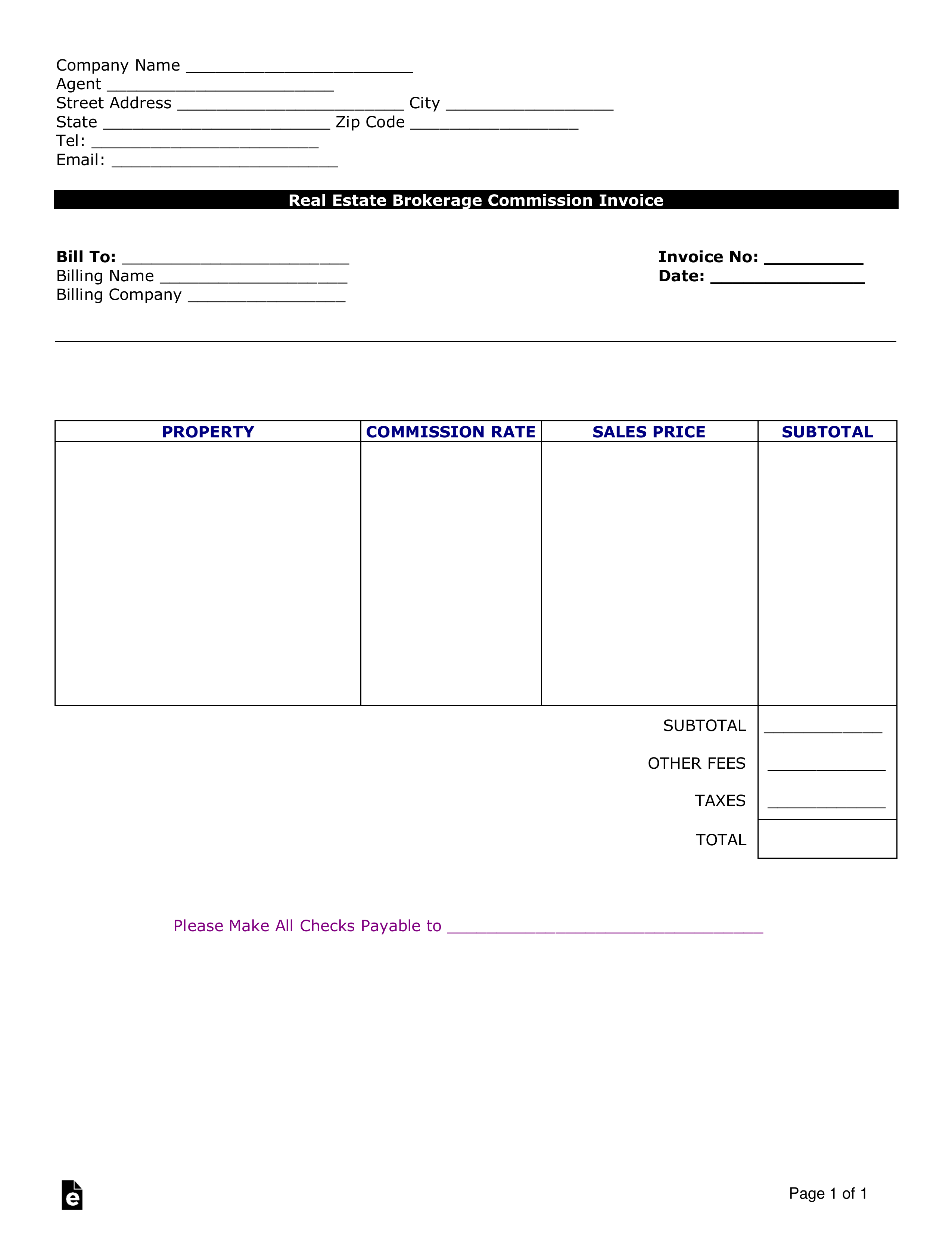 sample invoice for commission template sample invoice for commission template