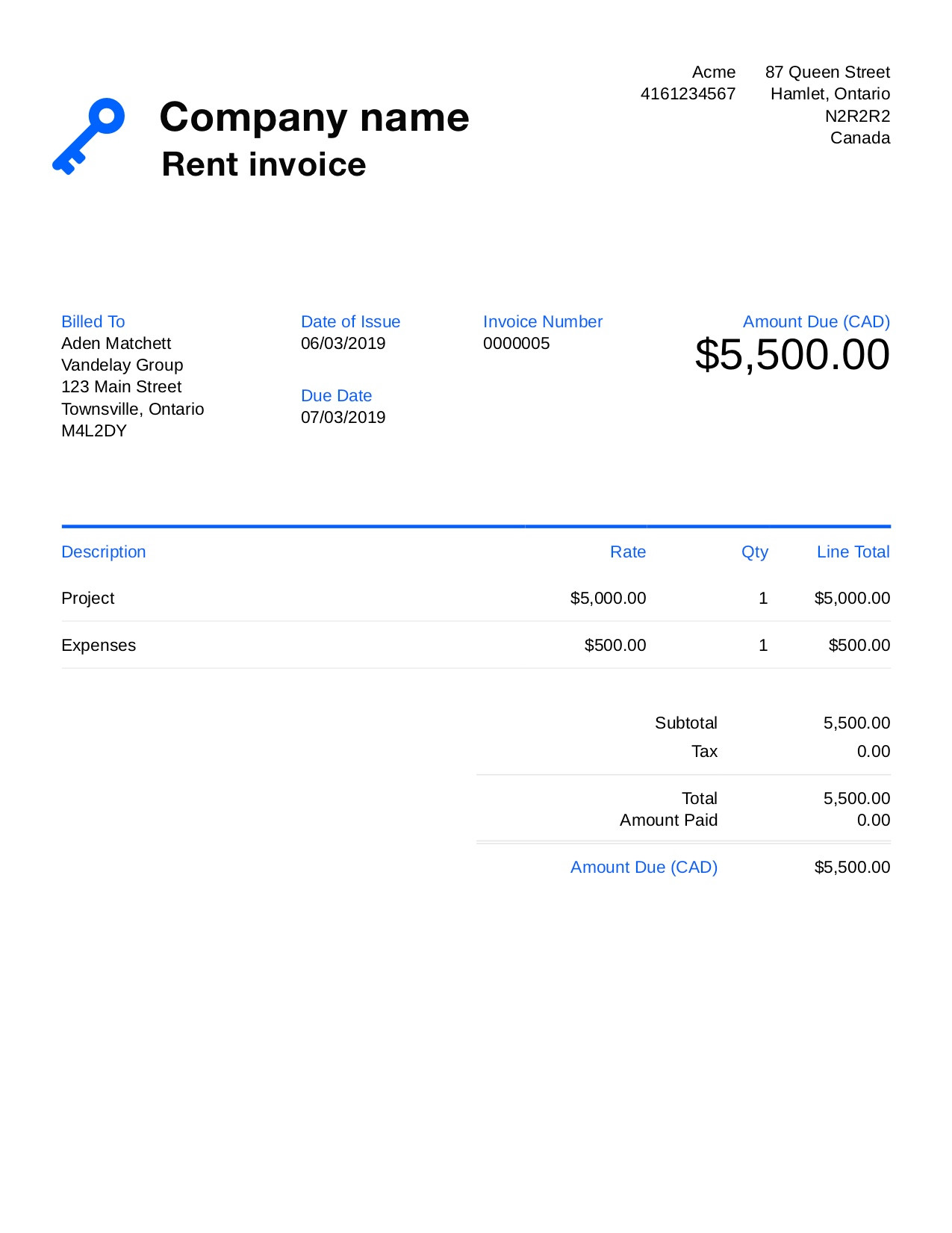 sample invoice for rent template sample invoice for rent template