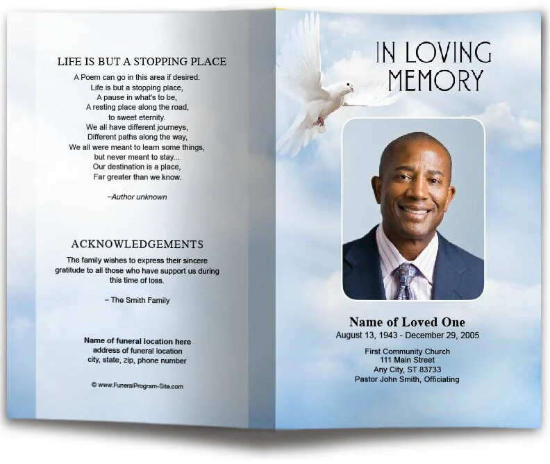 funeral program template free download funeral program template free download