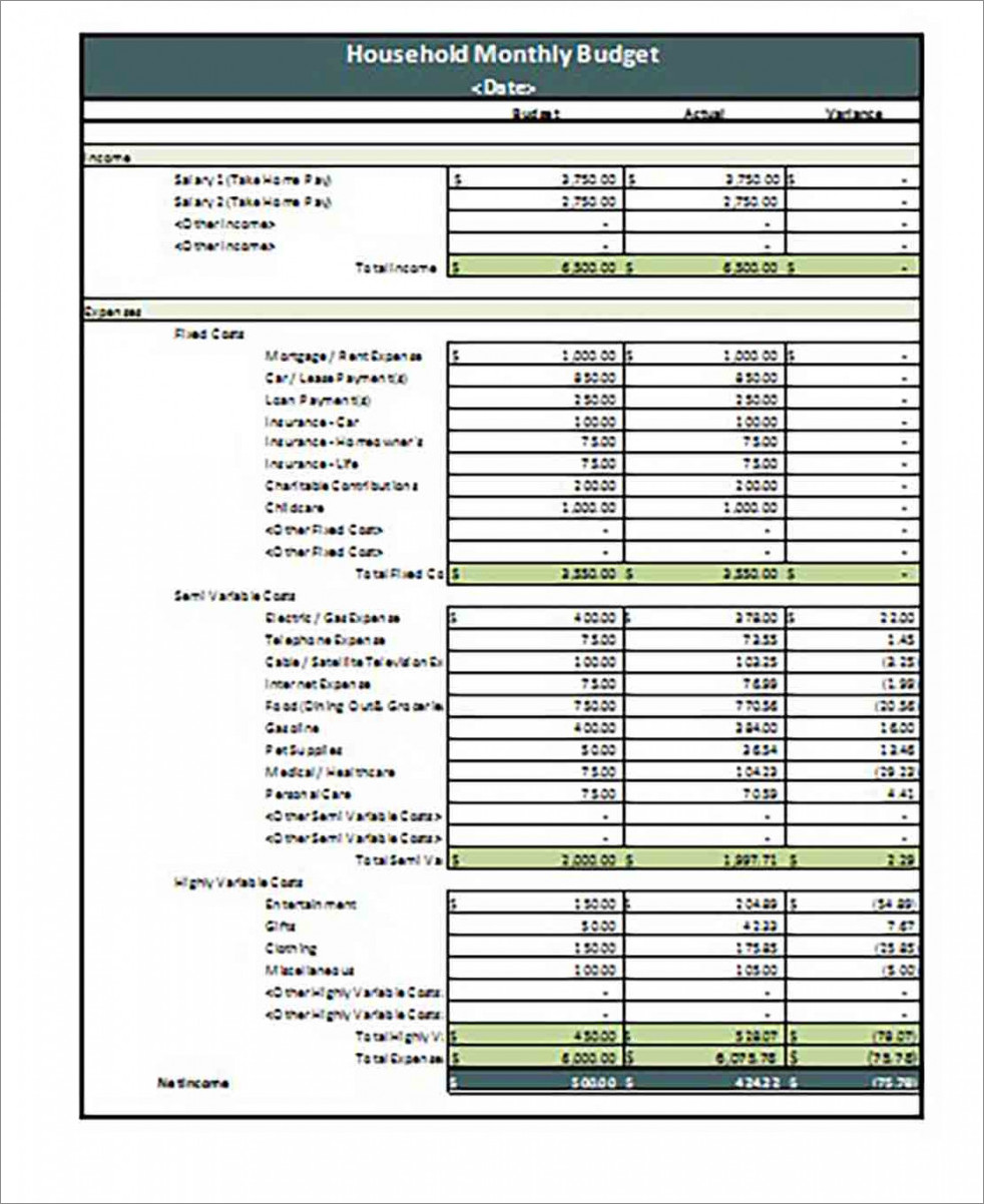 home budget template sample home budget template sample