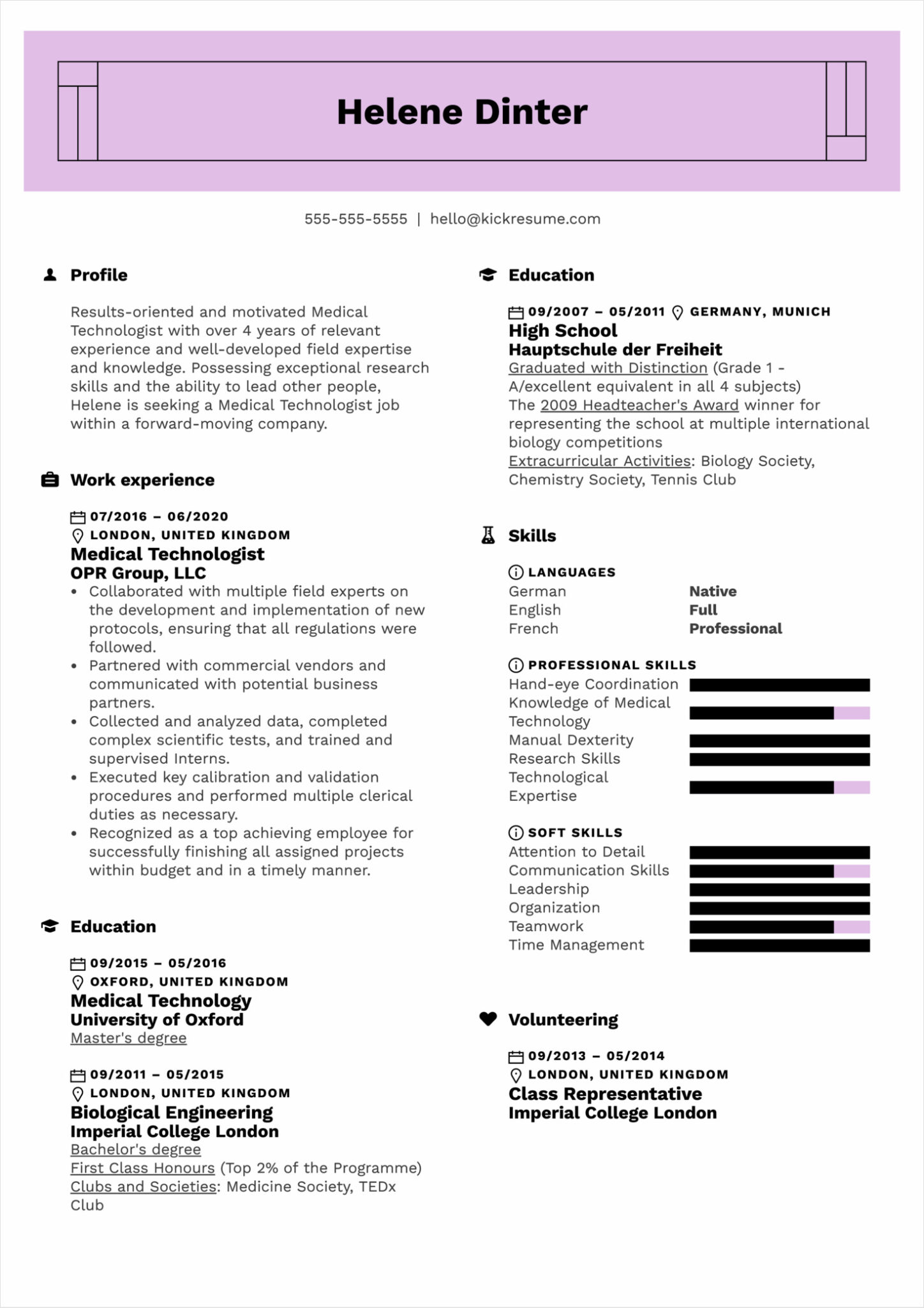 Free Printable Medical Technologist Resume Template Free Printable Medical Technologist Resume Template