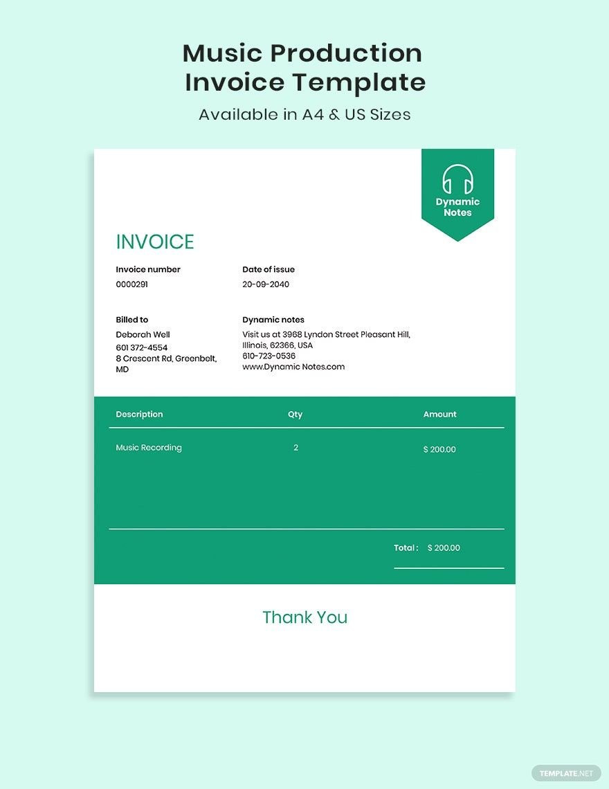 sample music producer invoice template sample music producer invoice template