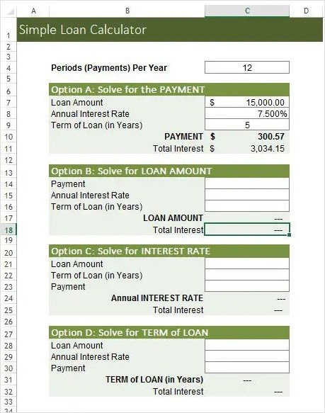 personal loan calculator template sample personal loan calculator template sample