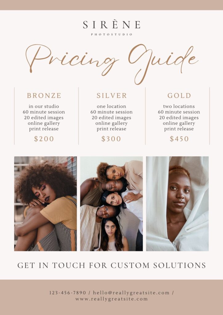 Photography Price List Template Ready To Use Photography Price List Template Ready To Use