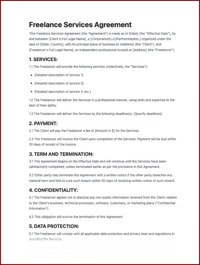 simple freelance contract template free simple freelance contract template free