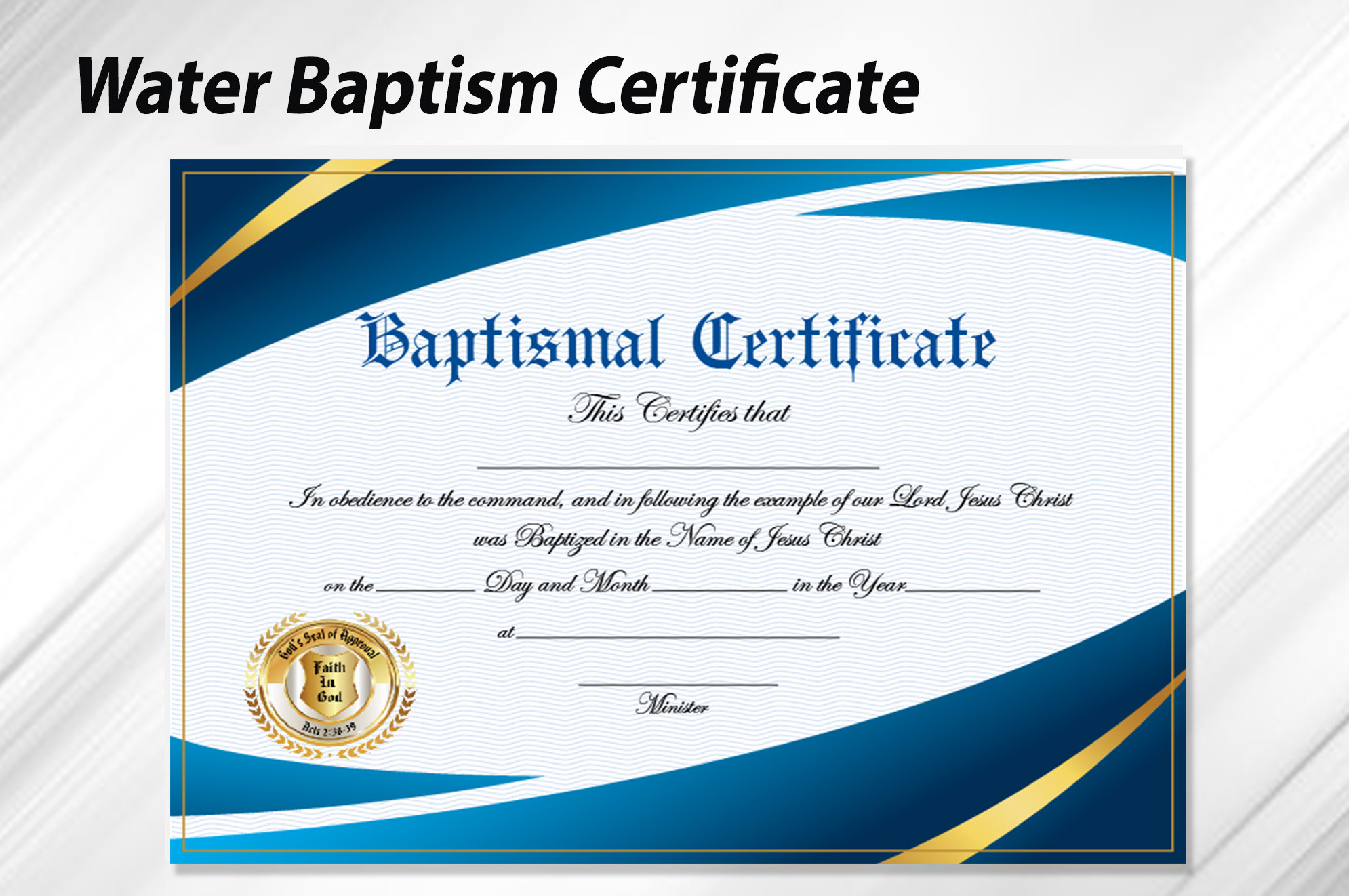 sample baptism certificate template sample baptism certificate template