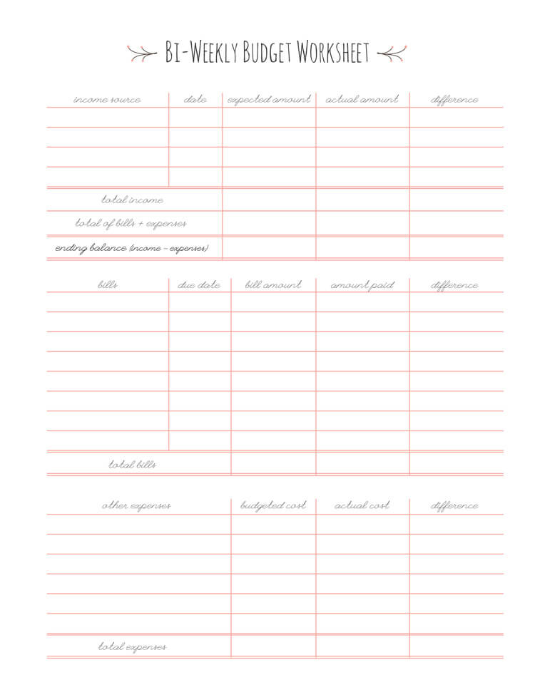 weekly pay budget template sample weekly pay budget template sample