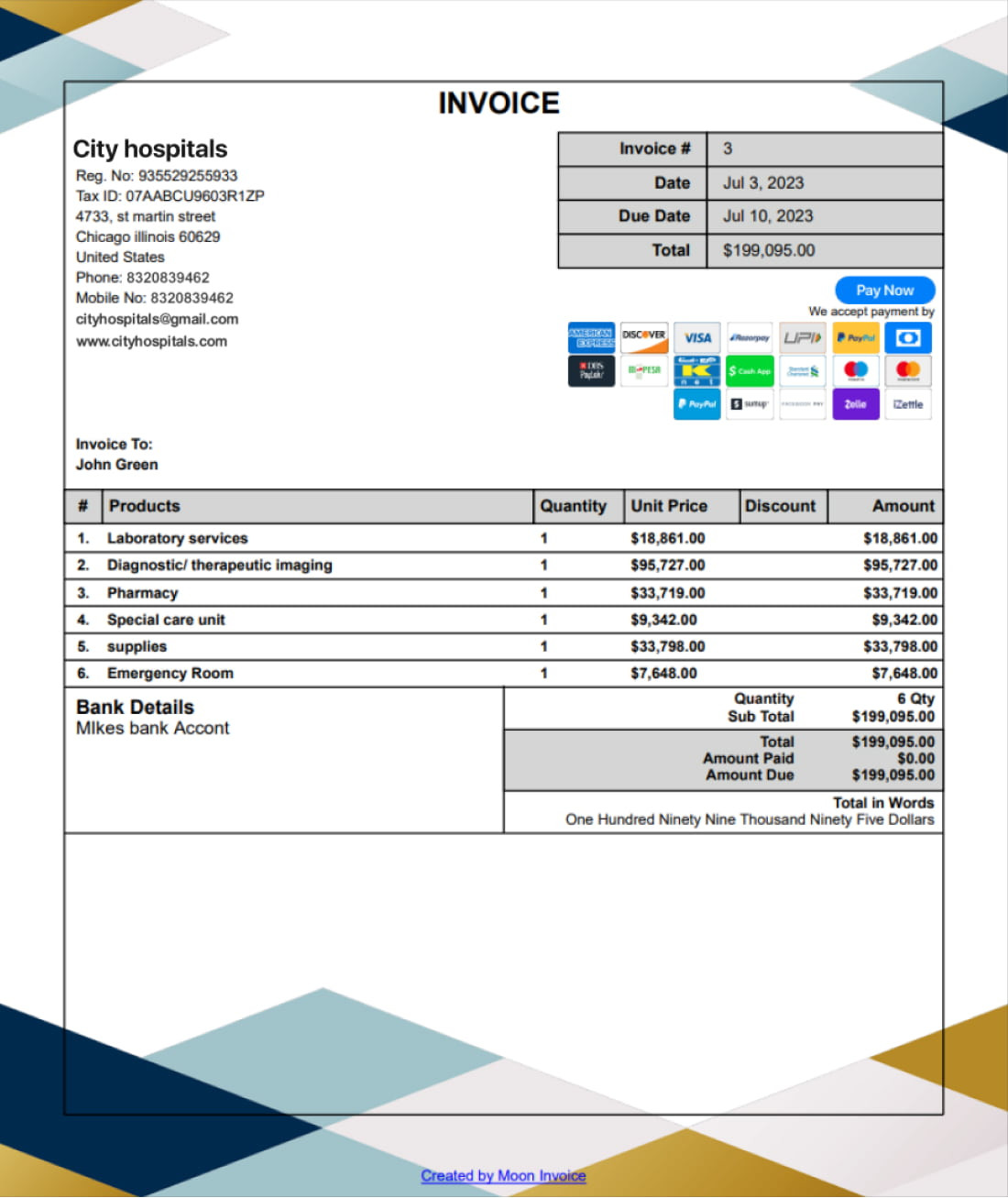 sample itemized billing statement template sample itemized billing statement template